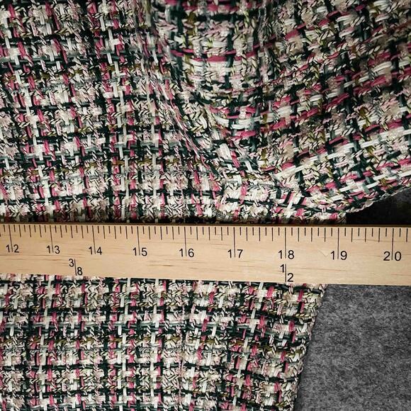 Womens Ann Taylor Pastel Tweed Cascade Fringe Double-Breasted Jacket Multi Sze 4 - Picture 5 of 6